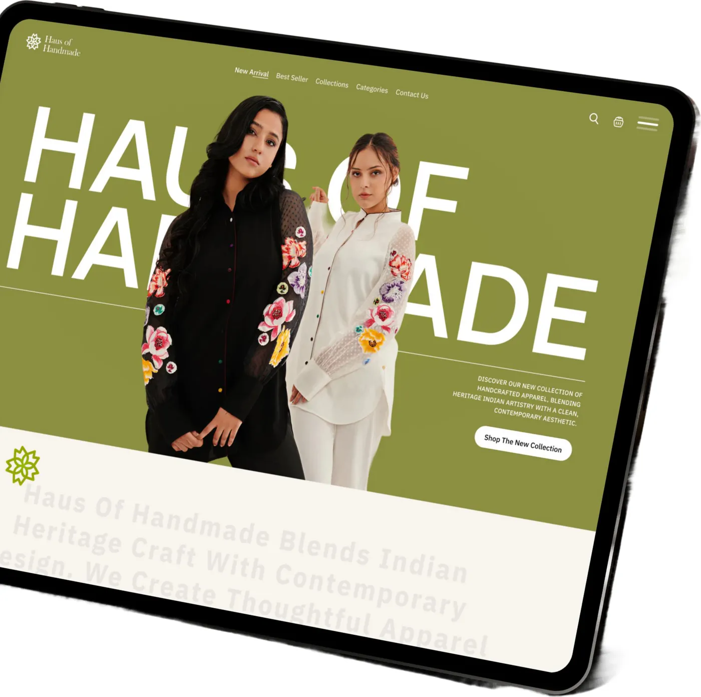 Haus of Handmade shown on devices